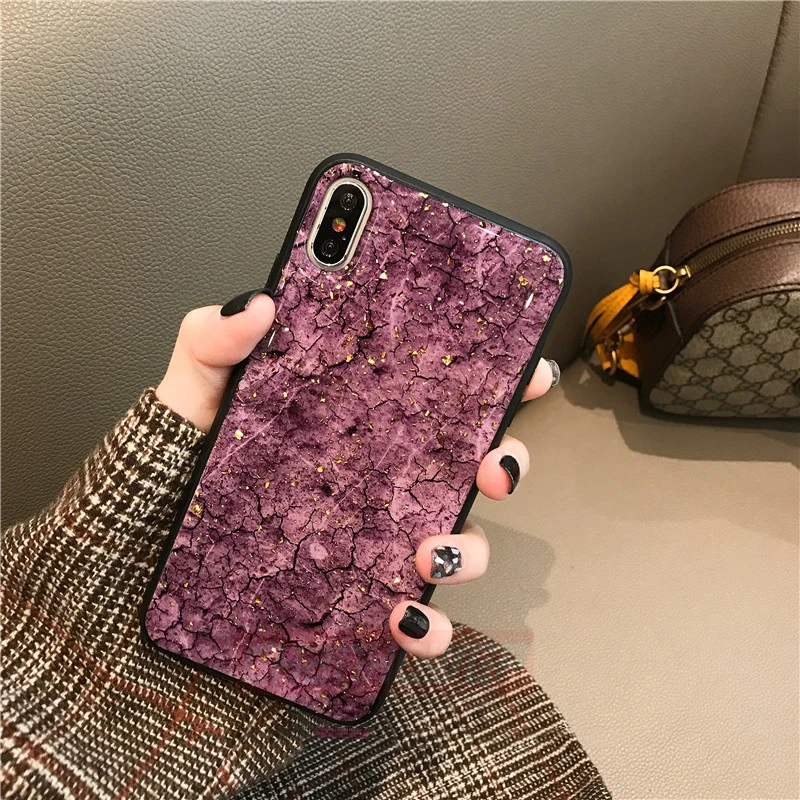 Модный винтажный Чехол для iPhone X XR XS Max роскошный эпоксидный мраморный чехол iphone 8 7