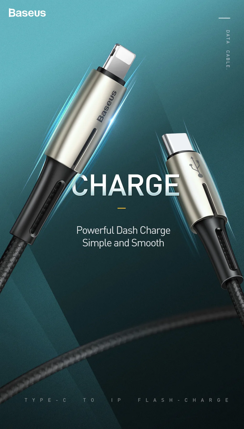 Baseus 18 Вт usb type C к usb-кабелю для iPhone XS Max XR X 8 Plus PD кабель для быстрой зарядки кабель для быстрой передачи данных кабель USB