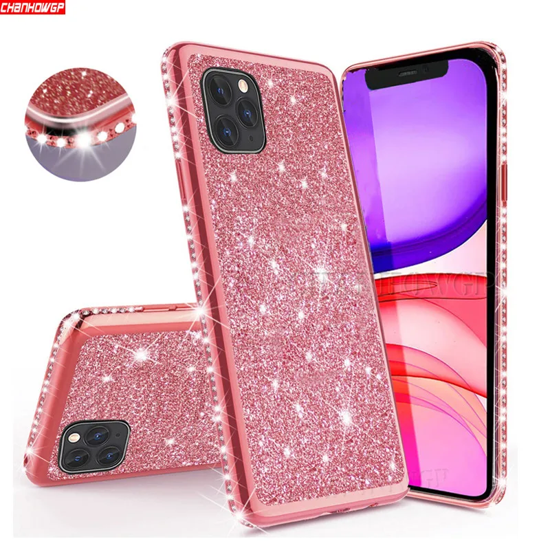 Чехлы для iPhone 11 2019 3D чехол со стразами и блестками мягкий из ТПУ Pro Max дюйма X XR XS