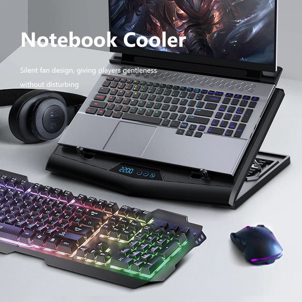 Охлаждающая подставка для ноутбука F6 Cool Cold с сенсорным управлением 7 уровнями