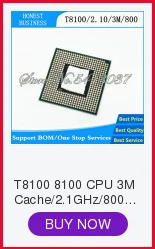 T8100 8100 cpu 3M cache/2,1 GHz/800/двухъядерный процессор Socket 479 для ноутбука GM45 PM45