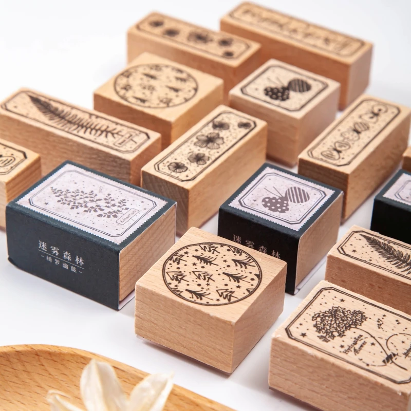 

COO NOTE Misty Forest Stamp DIY craft Wooden Rubber Stamps For Scrapbooking Stationery Standard