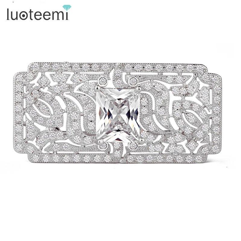 Новое поступление броши LUOTEEMI брошь с полным кубическим цирконием ААА роскошная