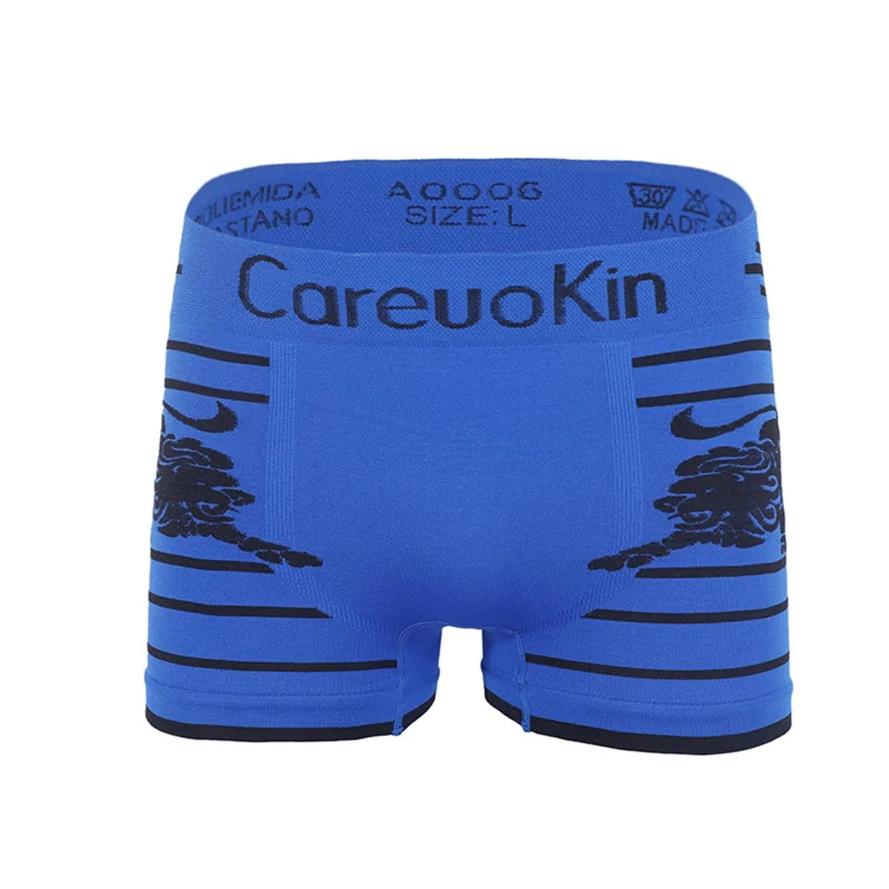 

Men Seamless Underwear Man Breathable Printed Boxers Brief Trunks Mans Mid Waist Panties Man Stretch Underpant Male Sexy Knicker