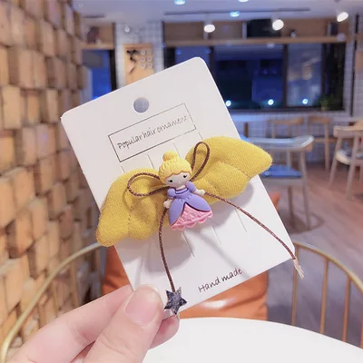 Заколка для волос disney девочек Ювелирное Украшение с крыльями бабочки ангела