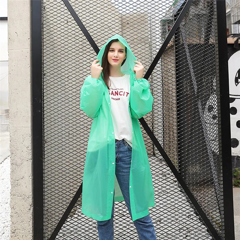 NEW Men Women Waterproof Jacket PE Hooded Raincoat Rain Coat Poncho Rainwear Unisex | Женская одежда