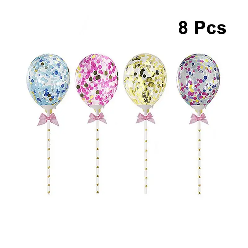 8 шт. латексные надувные шары с блестками 5 дюймов|Товары для украшения тортов| |