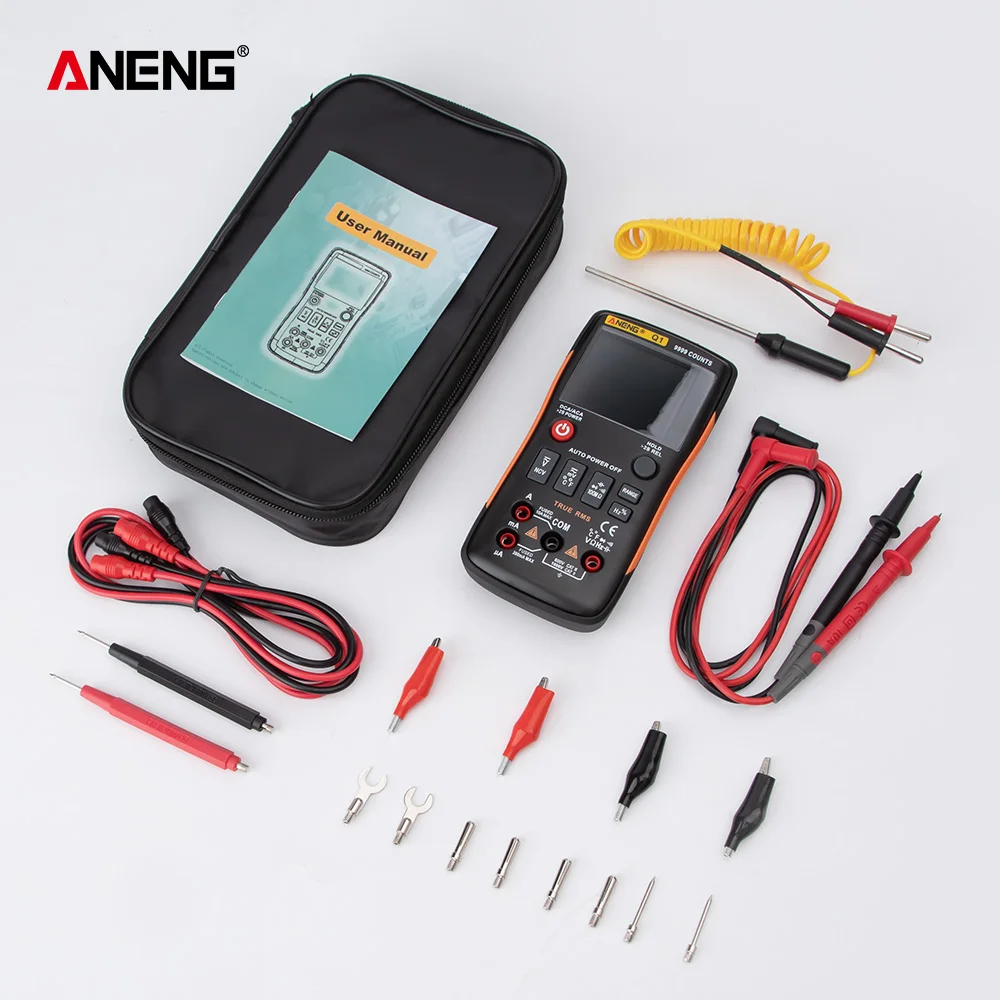

Q1 True-RMS Digital Multimeter Esrmeter Testers Automotive Electrical Dmm Transistor Peak Tester Meters Resistor ANENG