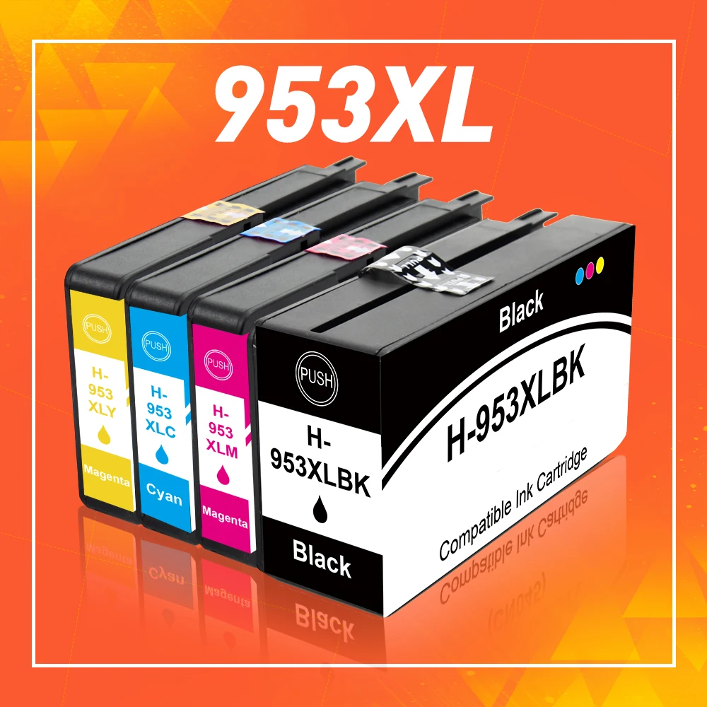 Topcolor 953XL Новый чернильный картридж совместимый HP 953 hp XL черный CMYK для принтера