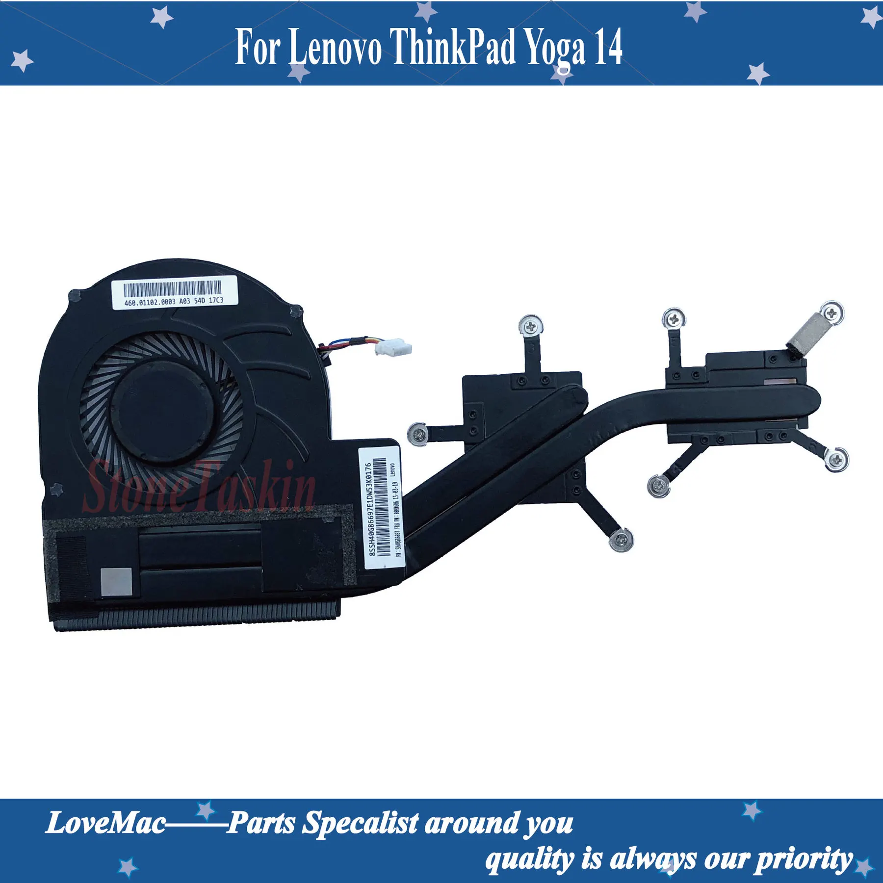 Высококачественный Вентилятор охлаждения процессора ноутбука + радиатор 00HN606