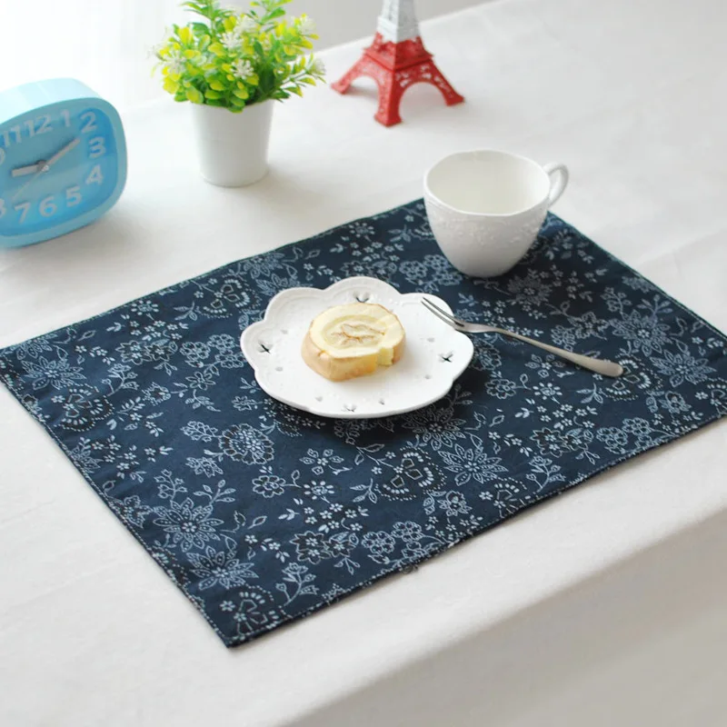 

Japanese Linen Table Napkin Household Tea Mat Serviette Home Wedding Party Decoration Multicolor Tablecloth Restaurant Supplies