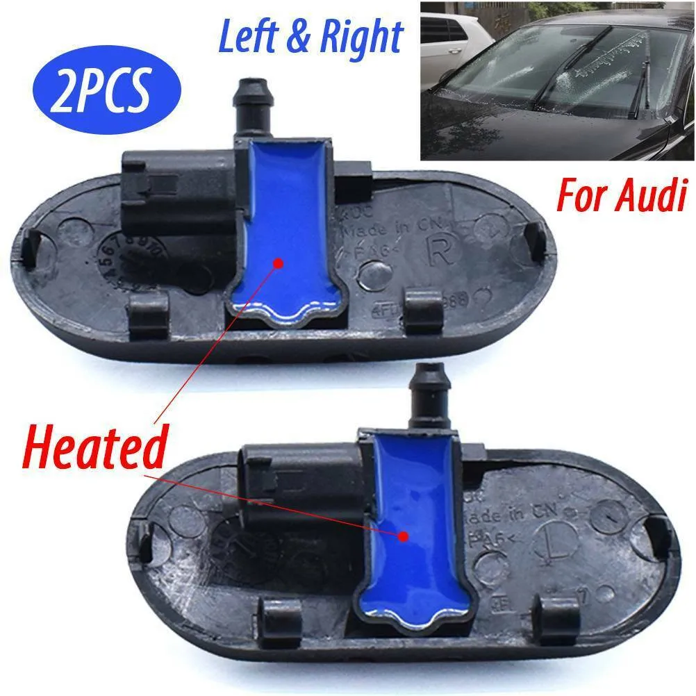 

1 Pair Car Windshield Windscreen Heated Washer Spray Nozzles Heated Windscreen Wiper Washer Jet Left Right Spray Nozzle 2 Holes