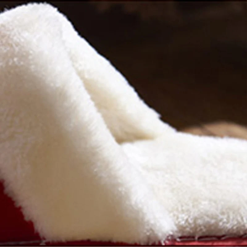 

Winter Women Slippers Non Slip Waterproof Mixed Colors Indoor PU Large Size 36-45 House Slippers Bedroom Lovers Floor Shoes