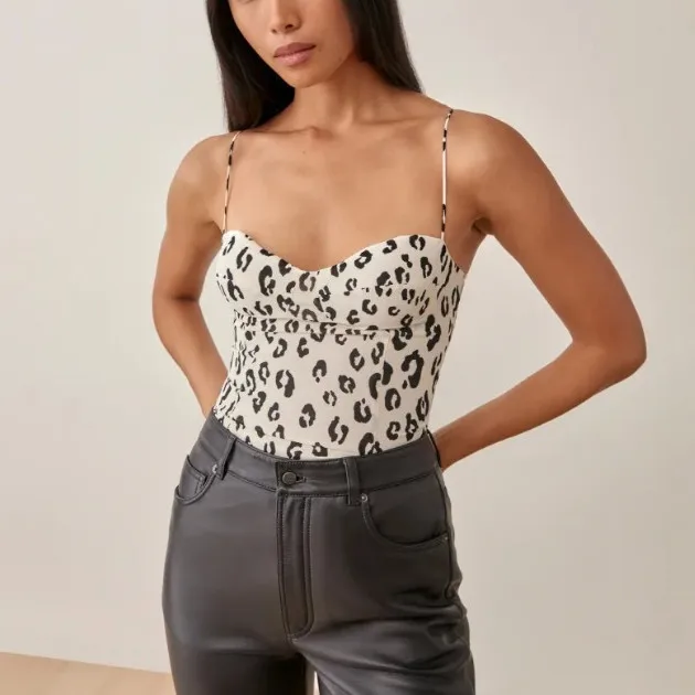 

Women's Slim Camisole Wrinkled Spot Print Sexy Fashion Tank Vest Femme New Camis 2022 Summer