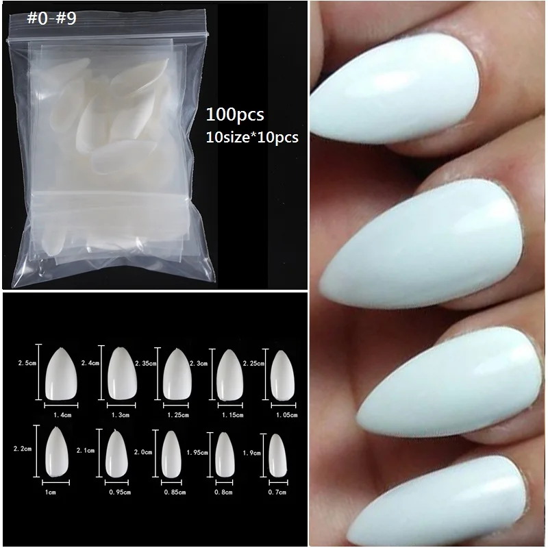 100pcs-SDWhite 100 шт./пакет накладные гроб ногти балерина накладные ногти на плоской подошве Форма для Неил арта украшения для кончиков ногтей Натуральный Прозрачный полное покрытие маникюр накладные ногти советы - Цвет: 100pcs-SDWhite