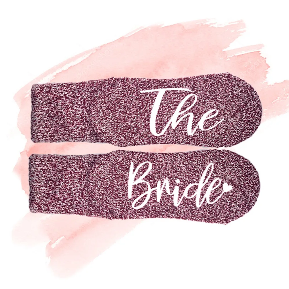 Изготовленные на заказ носки для подружки невесты с любым текстом свадебной