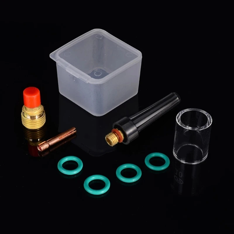 

8Pcs/Set TIG Welding Torch Gas Lens Pyrex Cup Kit Durable Welding Accessories 2.4mm For WP-9/20/25 3/32" Series