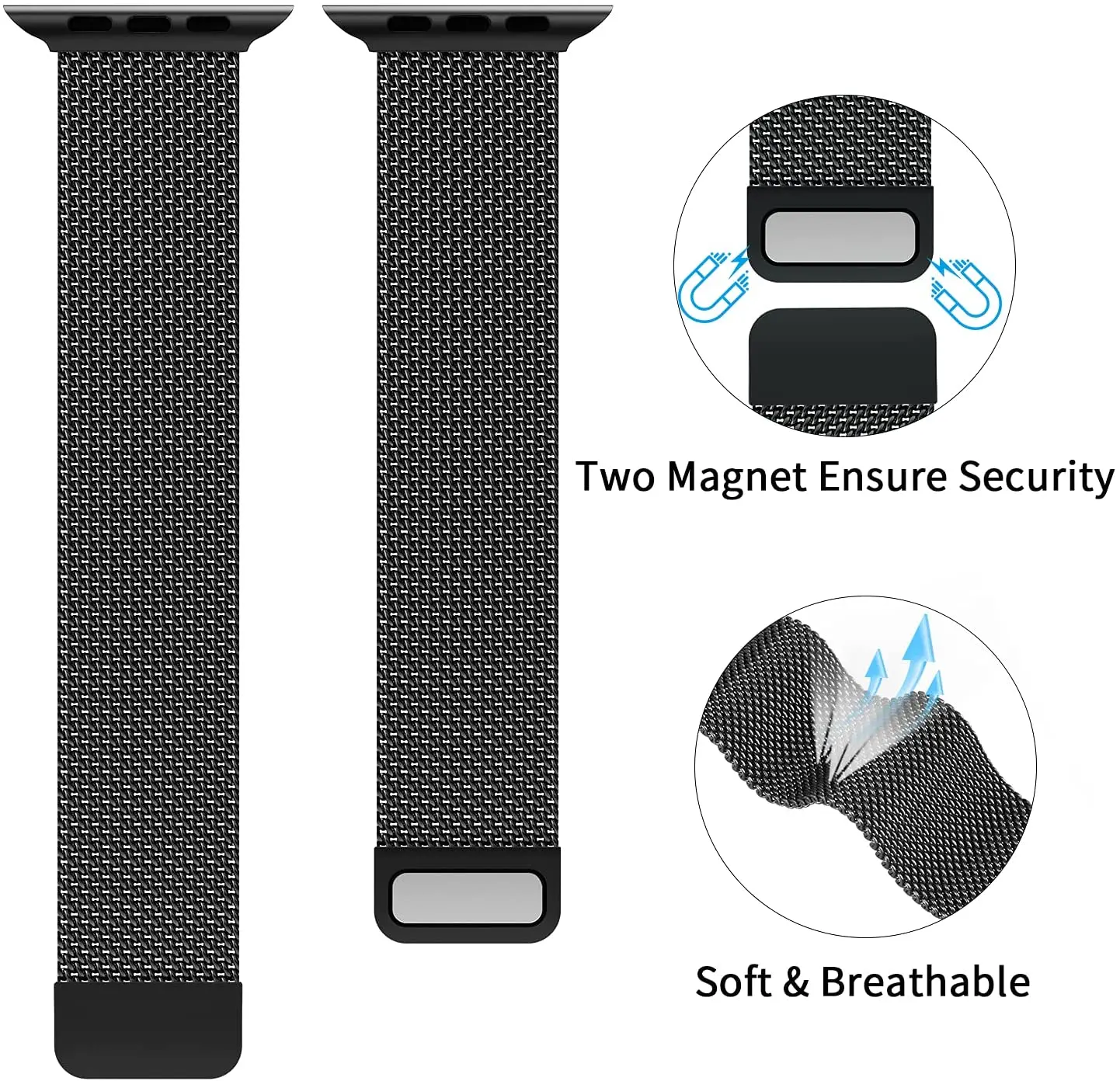 Magnetic Loop Strap For Apple Watch Band 45 mm 41mm 44mm 40mm 38mm 42mm Stainless steel Bracelet Apple Watch Series 7 6 SE 5 4 3