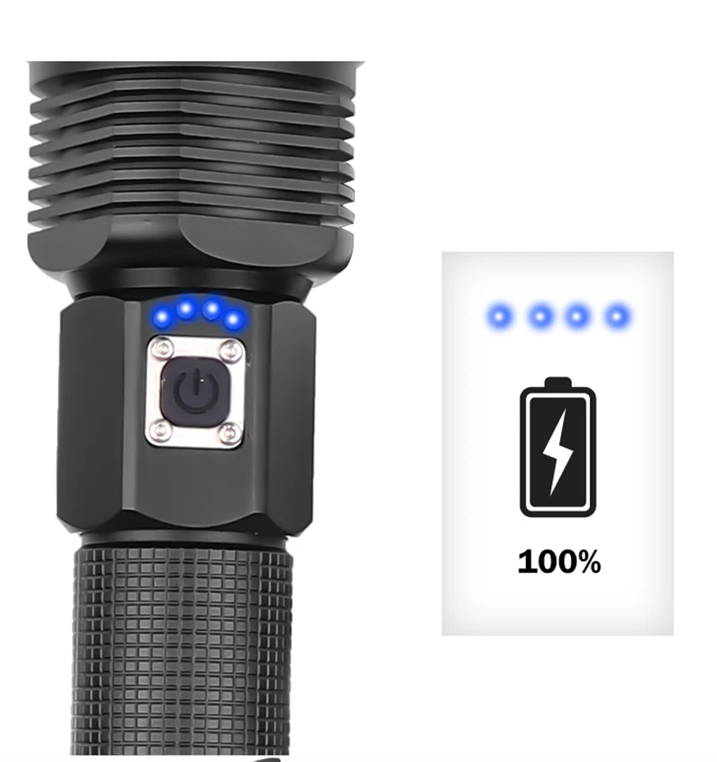 Самый мощный XHP90 светодиодный фонарик XLamp Zoom Torch XHP70.2 USB Перезаряжаемый тактический фонарь 18650 или 26650 Кемпинг Охота лампа