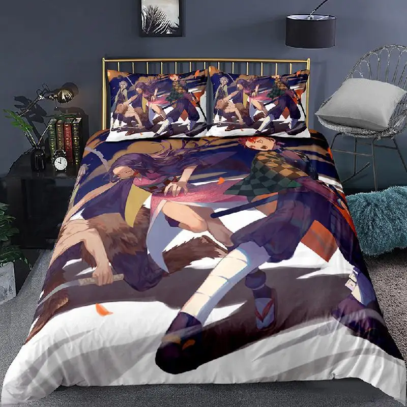 Дьявола лезвие аниме домашний текстиль Подушка Чехол Стёганое одеяло демон