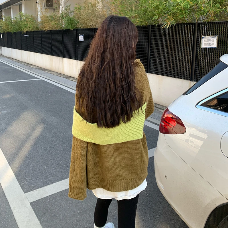 Женская одежда Harajpoo однотонный плотный вязаный свитер с круглым вырезом