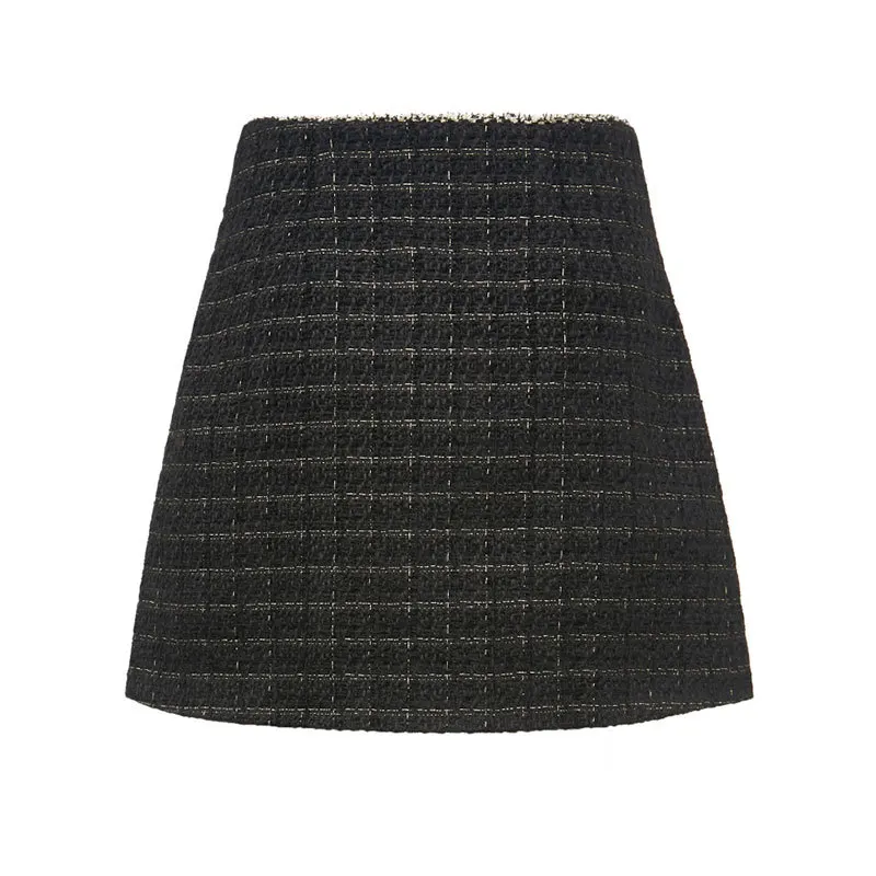 

Skirts Women 2021vm 2021 Spring New Retro Debutante Style Mid Waist Skirt Female 1116001