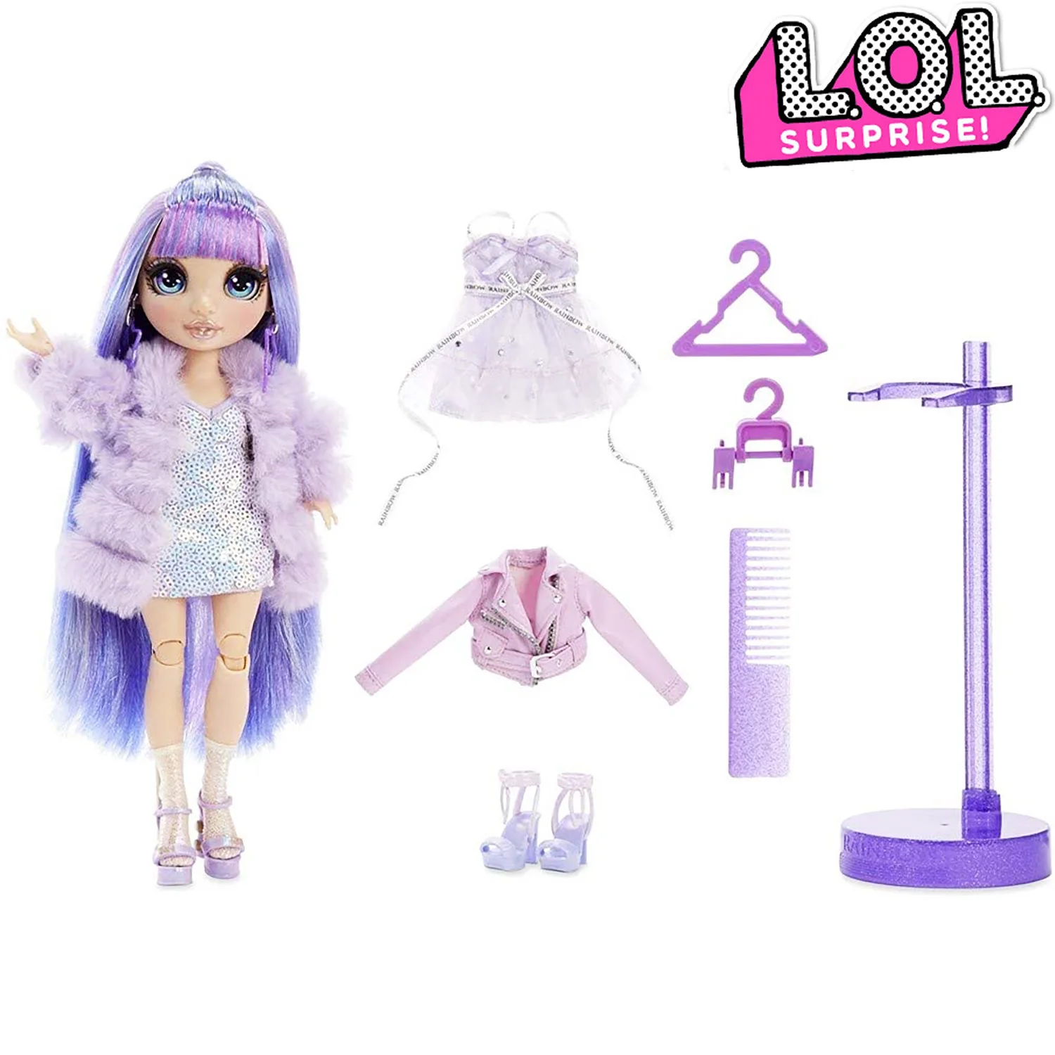 

LOL Dolls Rainbow High Violet Willow Rainbow Surprise Purple Clothes Fashion Doll Accessories Toys Lol Surprise Dolls Kids Toys