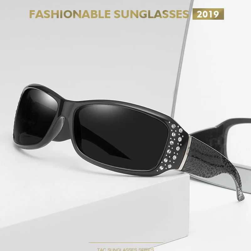 

MIZHO 2022 Plastic Polaroid UV400 Sunglasses Women Luxury Brand Sexy Crystal Trendy Ladies Retro Goggle Polarized Driving Shades