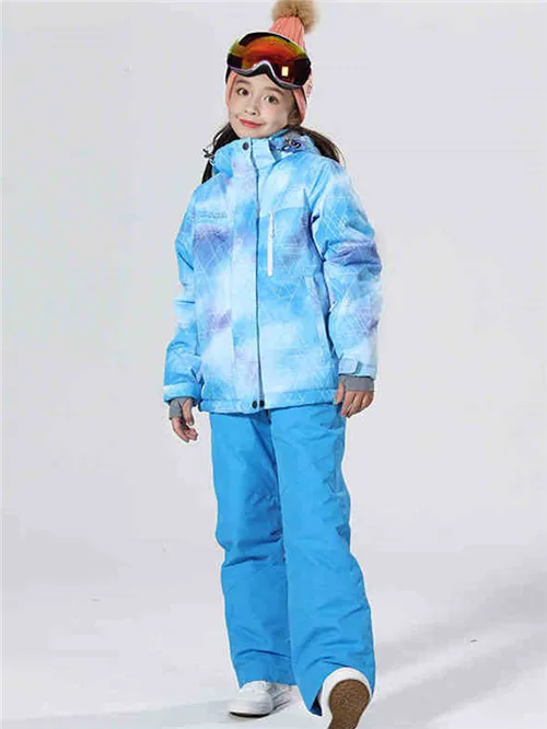 blue blue Лыжный костюм s для детей; зимний костюм для мальчиков; лыжный костюм для девочек лыжный костюм сноуборд лыжный костюм для девочки лыжный костюм зимние штаны лыжи лыжные штаны сноуборд сноубординг горнолыжный костюм - Цвет: blue blue