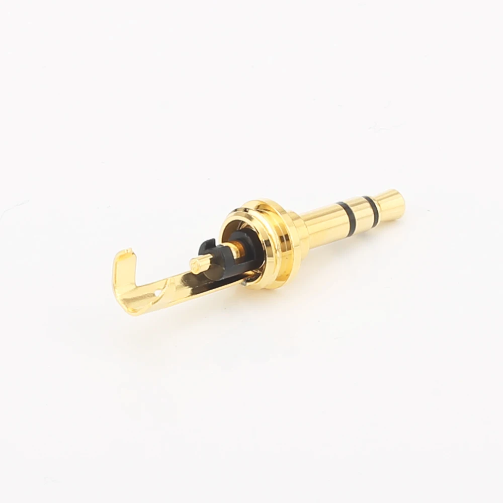 2pcs Audiocrast HP004 Gold Plated Straight 3.5mm Stereo Mini Plug Connector Carbon Fiber Earphone