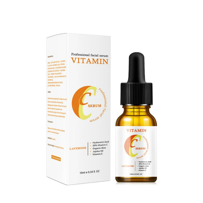 

Vitamin C Essence 10ml Face Serum VC Hyaluronic Acid Anti Acne Whitening Soothing Repair Essence Anti Aging Brightens