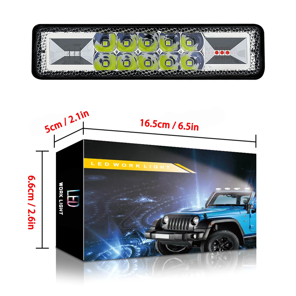2 шт. 48 Вт стробоскопический светильник светодиодный для внедорожников Atv Jeep Suv Moto