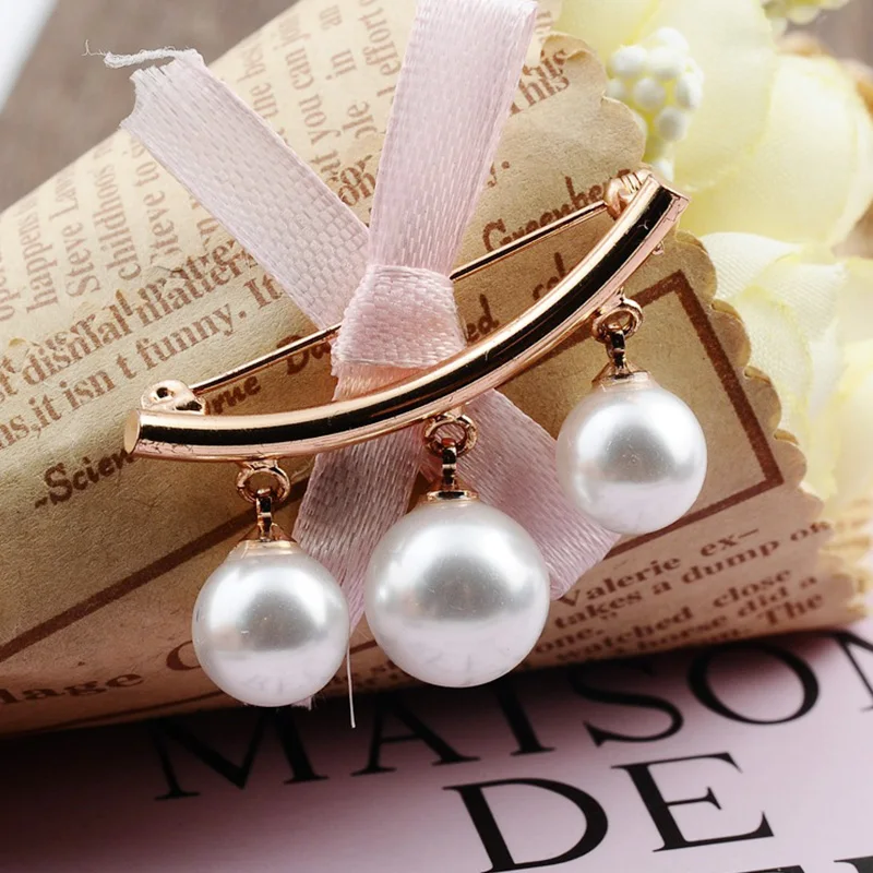 Неподвижная Нескользящая брошь в Корейском стиле простая изогнутая подвесная