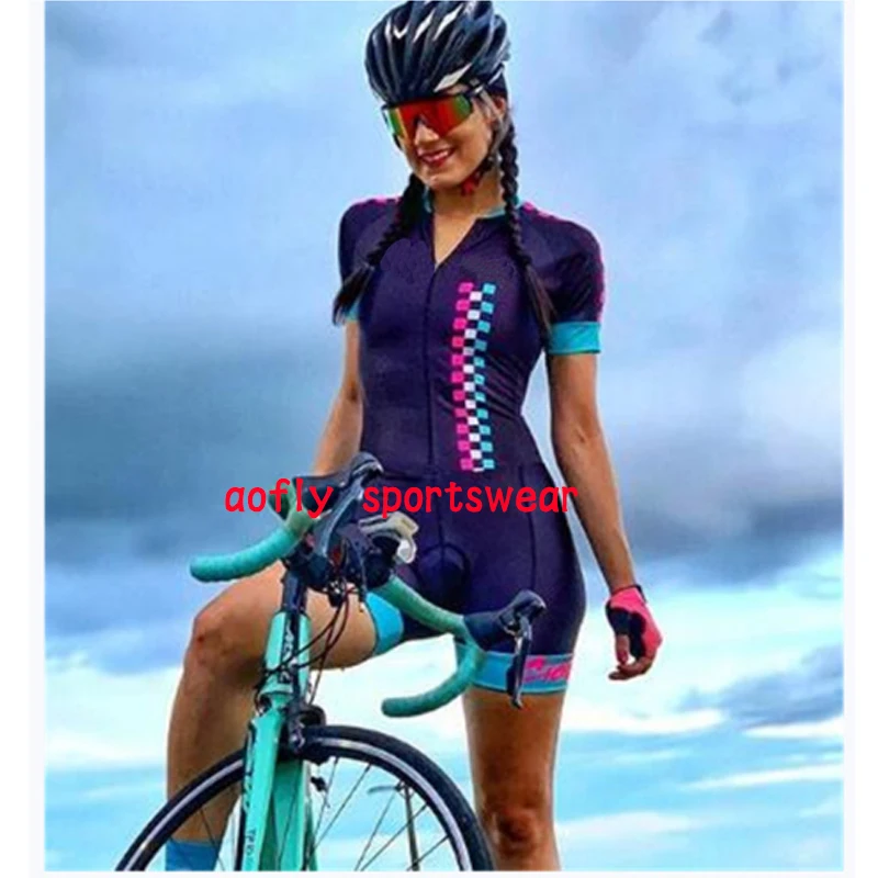 Женский триатлоновый комплект из Джерси с коротким рукавом и шортов