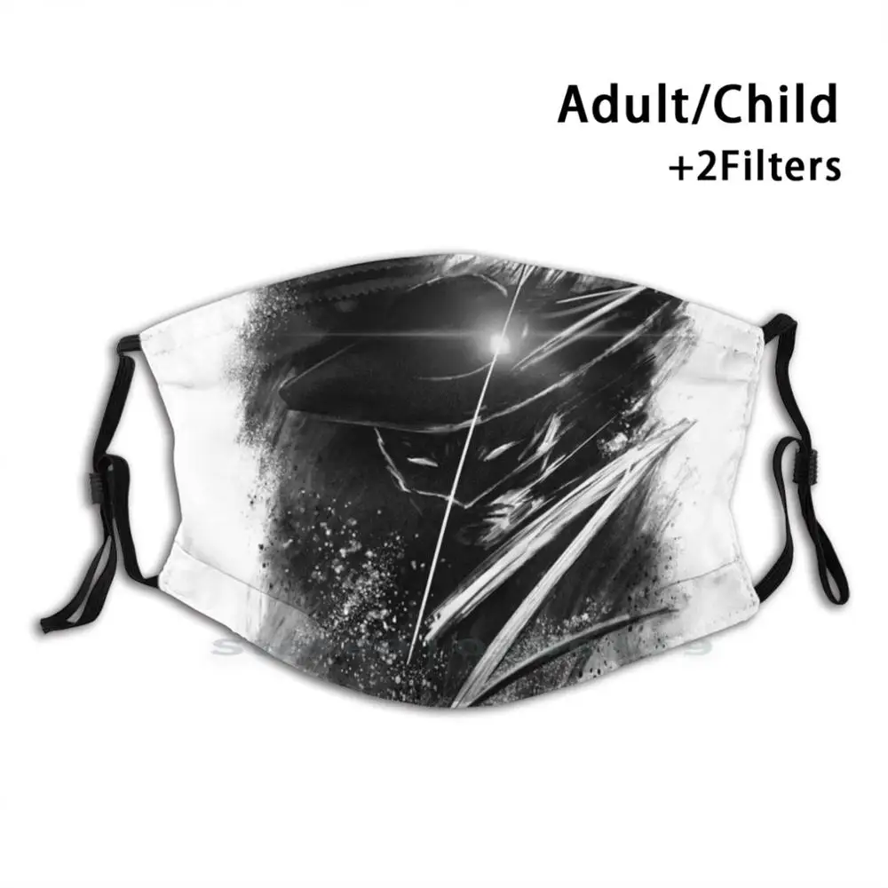 

Zorro Black And White Reusable Mouth Face Mask With Filters Kids Zorro Don Diego De La Vega Cape Comicbook Comics Spain Mexican