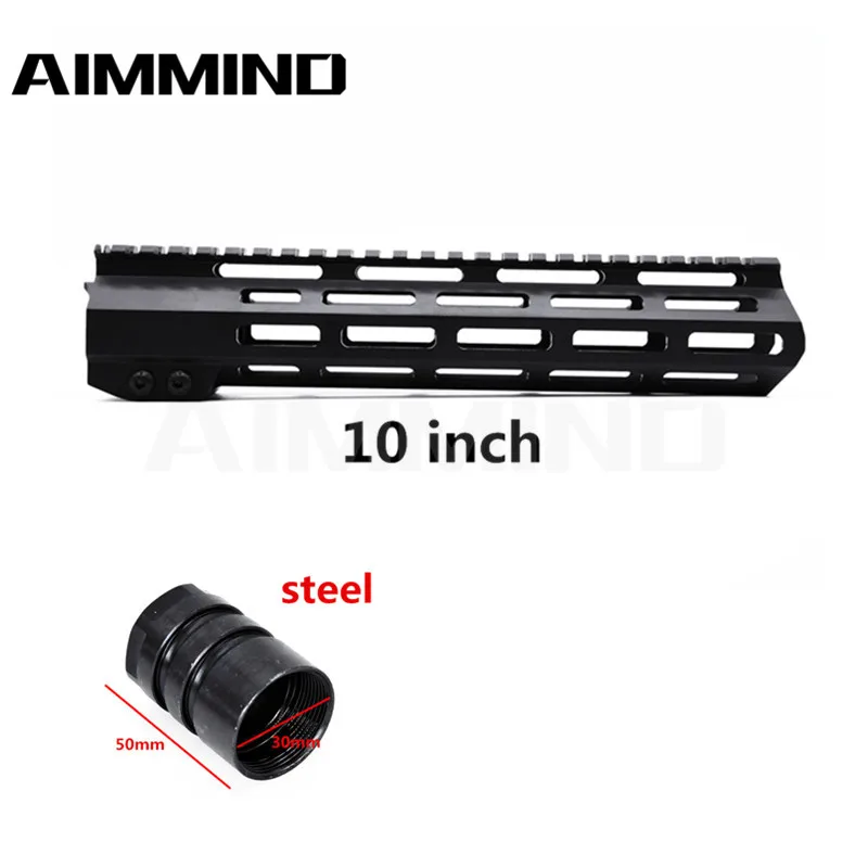 10 &quotдюймовый AR15 M4 свободный поплавок M LOK Handguard Picatinny Rail тонкий стиль со стальной