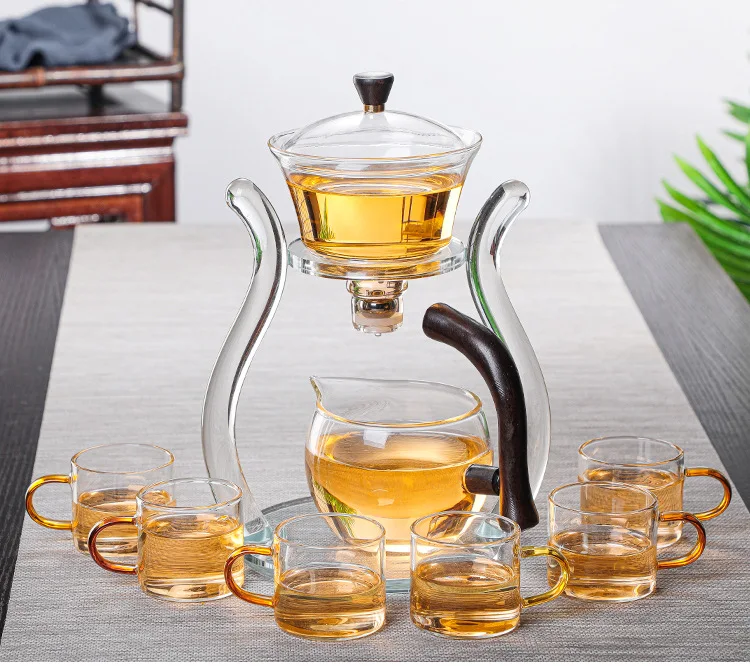 

Automatic Electric Heater Glass Teapot Afternoon Tea Creative Da Hong Pao Chinese Tea Pot and Cup Set Teteras Kettle BD50TP
