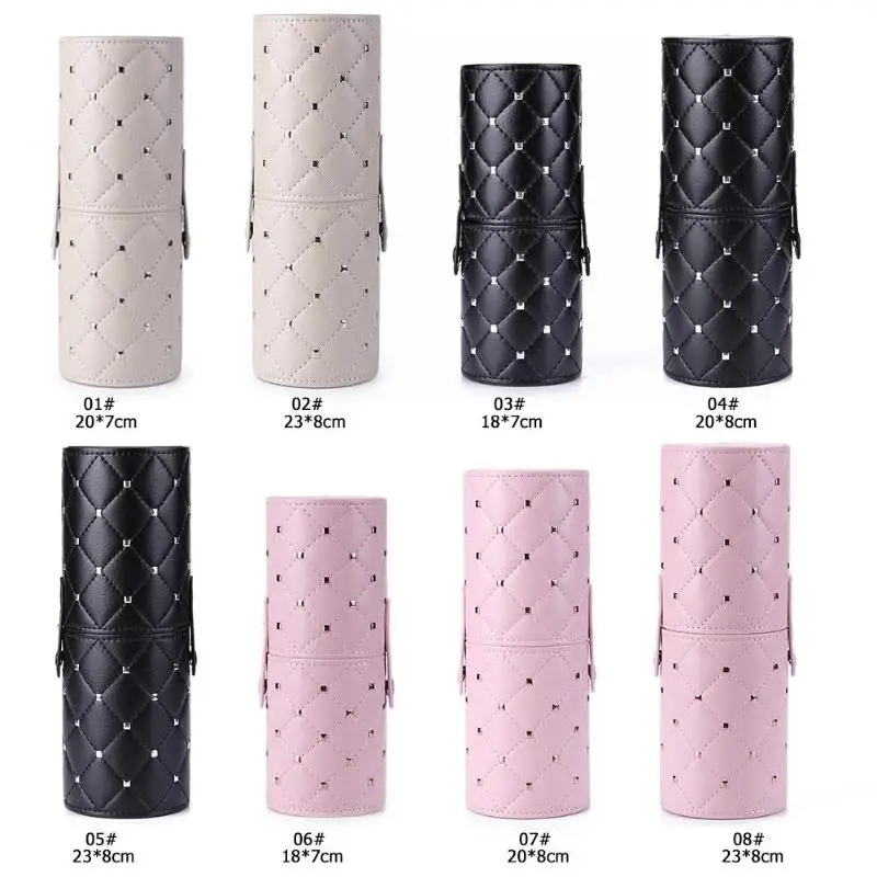 Модный чехол из искусственной кожи для хранения кистей макияжа Дорожная Ручка