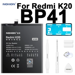 Аккумулятор Nohon для Xiaomi Redmi K20, BP41, RedmiK20, 3900-4000 мАч