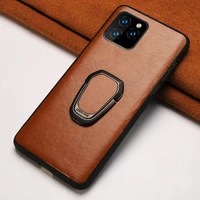 original oil wax leather phone case for iphone 12 11 13 pro max 13 mini x xs xr 7 8 plus se 3 2022 2020 ring magnetic cover