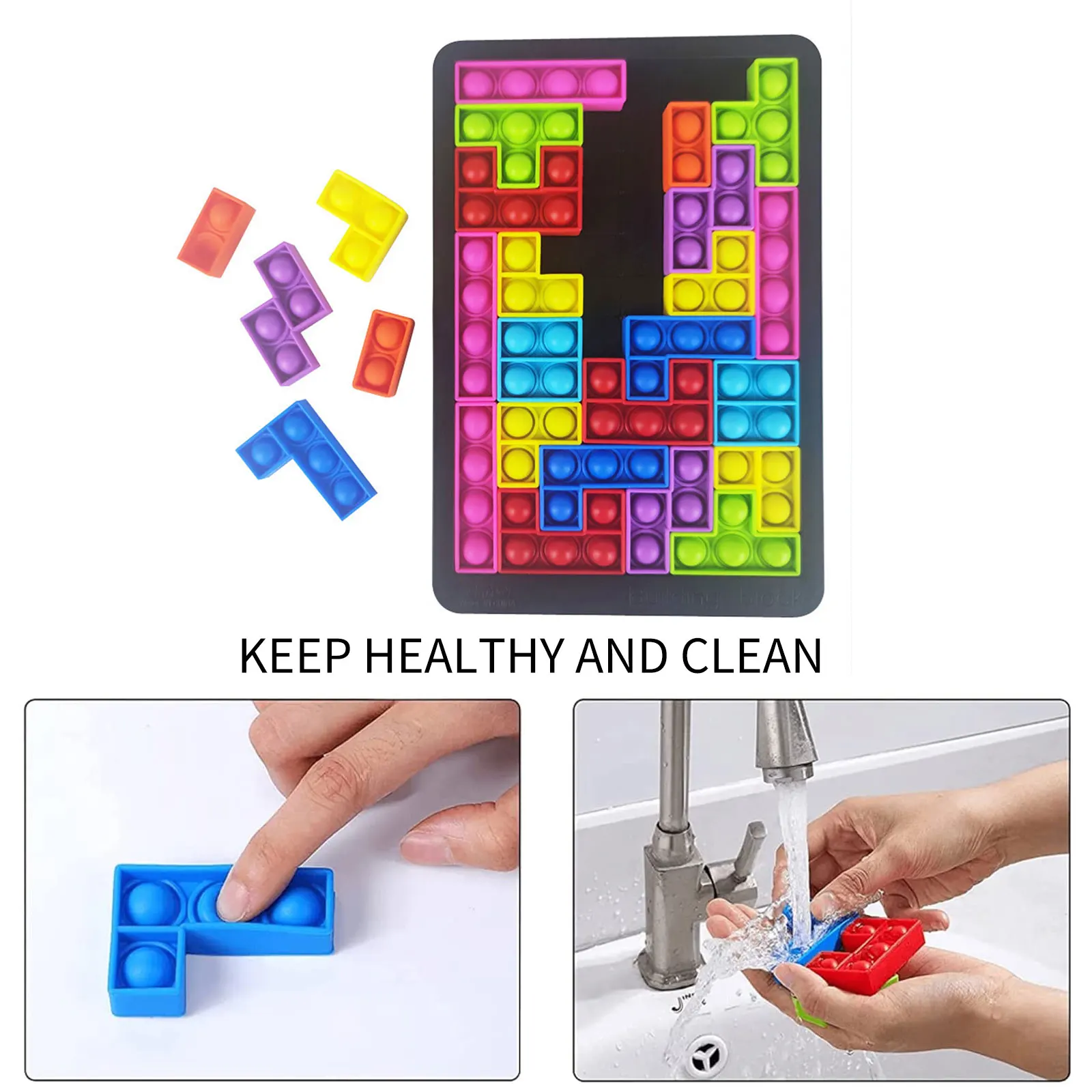 

Игрушка-антистресс детская, 27 шт., головоломка Тетрис