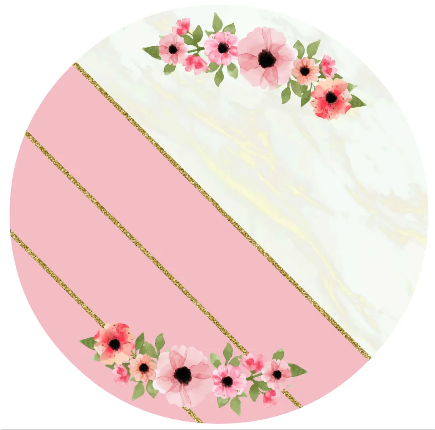 8x8 футов круглая Красивая Цветочная рамка для стен вечевечерние