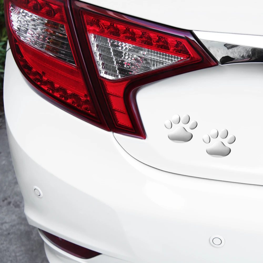 4 шт./компл. крутая лапа 3D животное собака кошка медведь печать ноги наклейки в