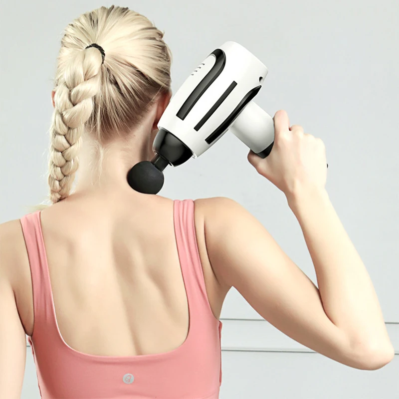 

High Frequency Massage Gun Women's Fitness Home Muscle Relaxation Slimming Shaping Body Deep Tissue Fascia Massager LCD Display