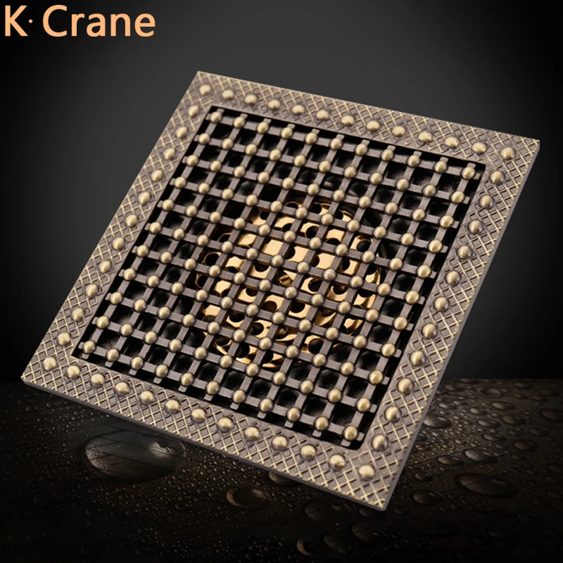 15*15 см квадратный трап для ванной комнаты устойчивые к запаху латунные стоки