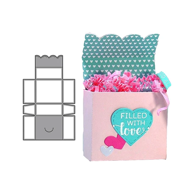 3D коробка для конфет металлическая форма вырезания скрапбукинга фото/альбома