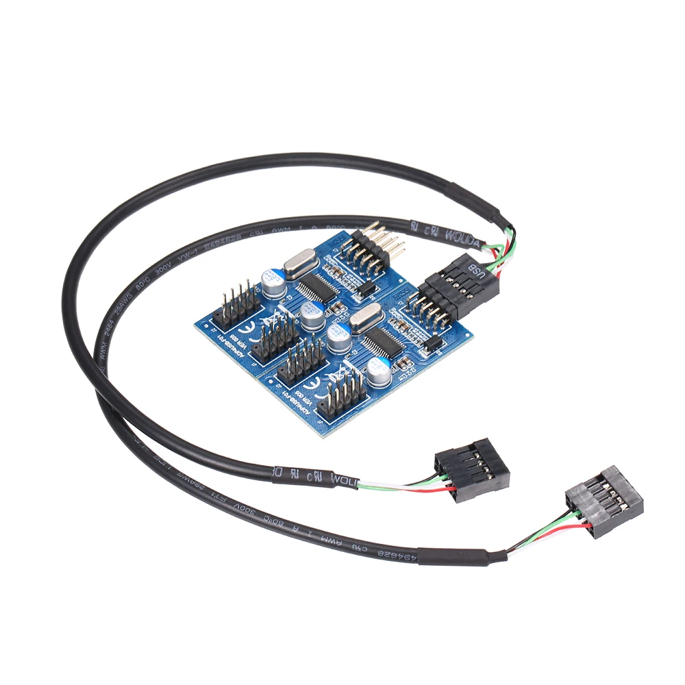 9pin USB штыревой разъем 1 до 4 Женский удлинитель карта usb хаб 9Pin адаптер кабель для