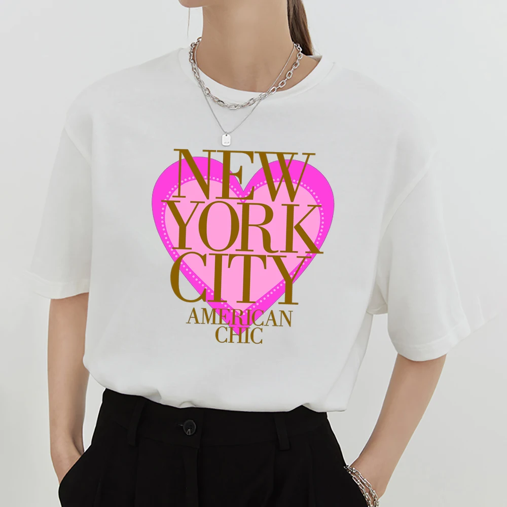 

Love Pattern Print Woman T-shirts Creativity Style Comfortable Cotton T-shirts Vogue Fit T Shirt Street O-Neck Female T Shirt