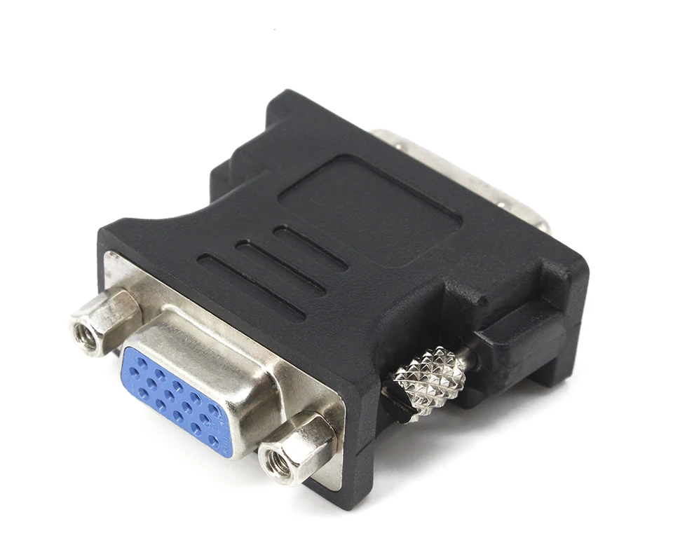 С DVI на VGA Кабель-адаптер штекер к женскому DVI 24+ 5 Pin к VGA 1080P конвертер адаптер для HDTV монитора компьютера ПК ноутбука DVI-I