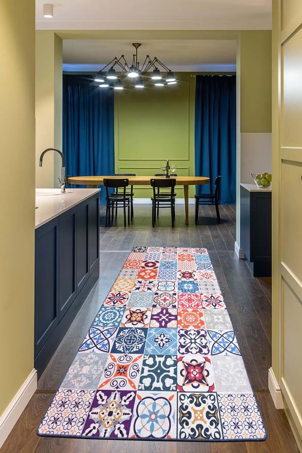 

Ceramico Patterned Non-slip Sole Dekorative Livingroom Area Rugs Dekorative Floor Carpet Hallway for Home Decor